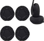 2 paari k&otilde;rvaklappide k&otilde;rvapadjad, Stretchy kudumismaterjalist k&otilde;rvaklapi kaitsja korduvkasutatav pestav ja veniv sobiv 9-10.5cm k&otilde;rvaklappidele 9-10.5cm (must)