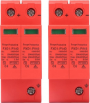 Pack of 2 PV DC Surge Protection DIN Rail 2P 20-40KA Lightning Protection Surge Protection Surge Protector for Photovoltaics and Power Supply (1000 V)