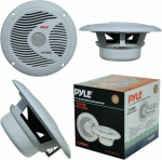 Pyle 2 PLMR60W 18 cm 180 mm topeltkoonusega valged veekindlad k&otilde;larid merele ujumisbasseinile paadile hotellile restoranile pubile 75 Watt RMS 150 Watt Max paari kohta