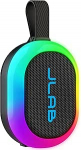 JLab Pop Party Ultra kompaktne kaasaskantav Bluetooth-k&otilde;lar 8+ tunni akuga, 5W juhtmevaba, v&auml;ike RGB-valgusega, rikkalik heli ja IP55 veekindlus, must