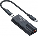 Fosi Audio DS1 kaasaskantav DAC k&otilde;rvaklappide v&otilde;imendi, k&otilde;rvaklappide v&otilde;imendi ES9038Q2M kiibiga, toetab PCM 32-bit/768kHz & DSD512, 3,5 mm & 4,4 mm v&auml;ljundid Hi-Fi audio, USB DAC v&otilde;imendi k&otilde;rvaklappide jaoks.