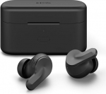 EPOS ADAPT E1 Mustad juhtmevabad k&otilde;rvaklapid - h&uuml;briid ANC, Multi-Point Bluetooth, Microsoft Teams ja iPhone sertifitseeritud, 50H aku, juhtmevaba laadimine, pooleldi avatud, USB C dongle IPX5 veekindel