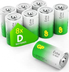 GP Extra leelispatareid D 1,5 V (Mono / LR20) pinge 1,5 Volt, ideaalsed igap&auml;evaste seadmete toiteallikaks (8 tk)