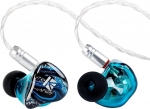 KBEAR Cepheus In Ear Monitor, 16-&uuml;hiku d&uuml;naamiline HiFi juhtmega k&otilde;rvaklapid, Dual Magnetic Circuit In Ear k&otilde;rvaklapid, juhtmega k&otilde;rvaklapid, v&otilde;imas bass, 4-tuumaline sulam vask h&otilde;betatud IEM kaabel (ilma mikrofonita, sinine)