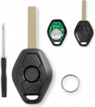 433 MHz 3 nupuga kaugjuhtimispuldi v&otilde;ti BMW 3 5 7 X5 Z3 Z4 seeria 330 330i 525 525i 325 325i 325ci i ci xi 325 325 325i koos PCF7935 kiibi HU92 teradega ja kruvikeeraja v&otilde;tmer&otilde;ngaga