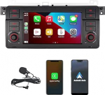 Radio E46 de alta potencia Con Carplay inal&aacute;mbrico y Android Car Pantalla t&aacute;ctil de 7 Inch HD Bluetooth Mirror Link USB AM/FM/RDS DSP Subw EQ SWC para E46 Series 3 1998-2005