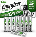 Energizer AA patareid, Recharge Power Plus patarei, 8 laetavat AA patareid.