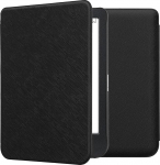 kwmobile Flip Case &uuml;hilduv Kobo Clara BW/Clara Colour/Tolino Shine (5) / Shine Colour Case - eReader Case Made of Faux Leather - Cover - Black