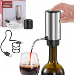 ZOYIDOUX elektriline veinivalmistaja, roostevabast terasest, laetav veinidosaator USB-kaabliga ja lukustatav veinitopper, kingitused veinis&otilde;pradele