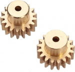 Motor Pinion, Gear, Module Pinion, Sprocket, 2 Pieces 0.6 Module 14~26 Teeth Engine Copper Gear 9 mm Inner Hole Shaft Motor Pinion Electric Car Motorcycle Gear Spur Gear (21 Teeth)