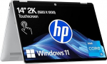 HP OmniBook 5 Flip 14-fp0254ng 2-in-1 Convertible Laptop, 14 Inch 2K Touchscreen (1920 x 1200), Intel Core i5-1334U, 16GB RAM, 512GB SSD, QWERTZ, Windows 11 Home, Silver