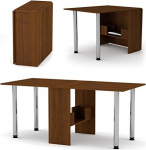 Rodnik Folding Dining Table - Space-Saving - Folding Table - Office Table - Walnut Colour