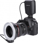 VBESTLIFE FC-100 Macro Universal LED Flash Ring, Studio Photography Light 5000K Adjustable to 7 Levels with Adapter Ring 40.5 mm / 52 mm / 55 mm / 58 mm / 62 mm / 67 mm / 72 mm / 77 mm