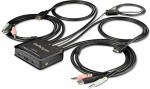 StarTech.com SV211HDUA4K KVM Switch HDMI (2 porti, 1,2 m kaabliga, s&otilde;ltumatult operatsioonis&uuml;steemist, 3,5 mm audio, USB 4K60Hz)