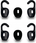 6 pakki silikoonist k&otilde;rvakonksud Mustad Eargels k&otilde;rvaklapid Jabra Talk 45 / Stealth / Boost Bluetooth k&otilde;rvaklappide k&otilde;rvaklappide tarvikute komplekti jaoks