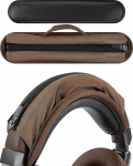Geekria Medium Velcro Cover + Headband Pad Set / Headband Protector koos t&otilde;mblukuga/DIY paigaldamine ei vaja t&ouml;&ouml;riistu, &uuml;hildub ATH Bose B JBL Hyperx Sony k&otilde;rvaklappidega (pruun)