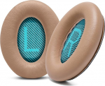 WC Wicked Cushions t&auml;iustatud asendusk&otilde;rvapadjad Bose k&otilde;rvaklappidele - &uuml;hildub QC15 / QC25 / QC35 & 35 ii / QC2 / AE2 / AE2i / AE2W / Soundlinkiga - pehme nahk | beež