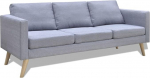 ZEYUAN Sofa 3-Seater, Couch for Living Room, for Flats, Couch with Sleep Function, Lounge Sofa, Sofas & Couches, Relax Sofa, Fabric Light Grey