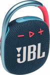 JBL Clip 4 Bluetooth-k&otilde;lar sinises/roosas, veekindel, kaasaskantav muusikak&otilde;lar praktilise karabiiniga, kuni 10 tundi traadita muusika voogesitust