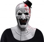 NAVESO Art The Clown Mask, Halloween Terrifier Mask, Horror Clown Masks with Mini Top Hat, Latex Halloween Masks, Horror Clown for Adults, Carnival, Cosplay, Costume, Party Props