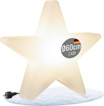 8 hooaegade disain LED j&otilde;ulut&auml;ht E27 pistikupesaga S&auml;rav t&auml;ht l&auml;bim&otilde;&otilde;t 60 cm (valge) Valgustatud t&auml;ht sise- ja v&auml;litingimustes kasutamiseks, sooja valge pirniga, j&otilde;ulukaunistus - vastupidavad