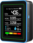 5 in 1 sise&otilde;hu kvaliteedi monitor, kaasaskantav Smartair Quality Tester CO2 | TVOC | HCHO | Ajutine t&ouml;&ouml; | Kodu, autod, taimed ja lemmikloomad jne.