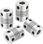 hankekaart Flexible Kupplungen, 6,35 mm kuni 6,35 mm, Gelenkverbinder aus Aluminiumlegierung, flexible Wellenkupplungen, Motorkupplung f&uuml;r 3D-Drucker, CNC-Maschine, Motorf&uuml;hrung, DIY-Encoder D15 x L