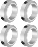 sourcing map 4-teiliges Schraubenhals-Set, 35 mm Bohrung, Schaftmanschetten aus Aluminiumlegierung, 50 mm Au&szlig;endurchmesser, 15 mm Breite, Achsmanschette f&uuml;r Linearstangenwellenf&uuml;hrung