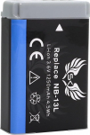 SK aku asendaja Canon NB-13L | 1250mAh | PowerShot G1 X Mark III / G5 X G9 X Mark II / G7 X Mark II - III / SX720 HS / SX730 HS / SX740 HS jaoks.