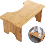 Bambusest tualett-tool, 38,9 x 19,8 x 17 cm, kokkupandav tualett-tool, kokkupandav bambusest kaka-tool t&auml;iskasvanutele, vastupidav ja libisemisvastane tualett-tool Squat