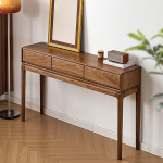 Kitsas konsoollaud sahtlitega sissep&auml;&auml;suala jaoks, kitsas k&uuml;ljelaud, mis on valmistatud massiivsest p&auml;hklipuust, peenestatud t&ouml;&ouml;dega koridorilaud elutuppa, koridori ja esikusse (80 x 35 x 90 cm / 31 x