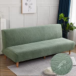 Jacquard diivanikate ilma k&auml;etugedeta veekindel k&auml;edeta diivanivoodi kate, Stretch Soft Non-Slip diivan kaitsev kate kokkupandavale diivanivoodile ilma k&auml;etugedeta (Matcha Green, 160-190 cm)