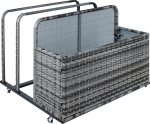 Poolside Float Storage, Outdoor Storage, Patio Poolside Float Storage Basket, Storage Box, PE Rattan Outdoor Pool Caddy koos Rolling Wheels for Floaties, Patio, Pool, liikuv, Hall