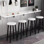 Kokkupandav laud seinale paigaldamiseks, kokkupandav k&ouml;&ouml;gilaud seinale paigaldamiseks, seinale paigaldamine, kitsas, pikk laud koju, seinale kokkupandav laud on mugav ja praktiline (valge, 80 x 30 x 1 cm)