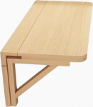 Klapptisch aus Massivholz, wandmontiert, schwimmender Tisch zum Essen, kleiner Holzschreibtisch mit herunterfallenden Bl&auml;ttern, faltbare h&auml;ngende Werkbank f&uuml;r K&uuml;che und Esszimmer, Heimb&uuml;ro,