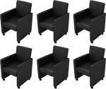 vidaXL 6 x s&ouml;&ouml;gitoa toolid, k&ouml;&ouml;gitoolid, polsterdatud toolid, toolid, toolid