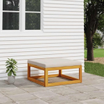 Modulares Ecksofa aus Akazien-Massivholz mit dicken Kissen als 4-TLG. Outdoor-Sofaset f&uuml;r den Garten mit modularem Design und R&uuml;ckenlehne