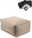 mokebo&reg; Outdoor Pouf v&otilde;i Stool 65 x 45 cm koos kaitsva kattega 'Der Ruhestifter' istmik, jalatugi, istmepadi, istmepouf EPS helmet&auml;idisega ja kattega, ainult vetth&uuml;lgav ja kaitsva kattega.