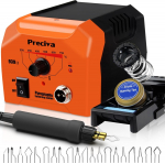 Wood Burning Pyrography Kit, Preciva Woodburner Pen Tool Set with Fast Heat Up Soldering Iron Station, 40W 250-750℃ Adjustable Temperature, 20 Tips and Stand for Wood Engraving Craft