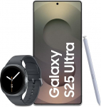 Samsung Galaxy S25 Ultra AI nutitelefon Galaxy AI-ga, 12 GB RAM, 1 TB m&auml;lu, Titanium White Silver, Galaxy Watch8 nutikellaga