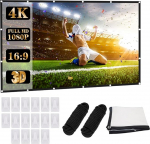 DASIAUTOEM Leinwand Beamer 120 Zoll, Projektionsleinwand, 16:9 HD 4K Faltbar Tragbare Projektionsschirm f&uuml;r Ultimatives Heimkinoerlebnis f&uuml;r Heimkino, Sportereignisse, B&uuml;ro, Schule, Treffen