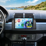 OiLiehu 4G+64G Android 15 Doppel Din Radio Carplay Android Auto for BMW X5 E53 1999-2005 Autoradio Mit Bildschirm 9 Zoll Unterst&uuml;tzung Mirror Link Bluetooth FM RDS GPS WiFi SWC EQ R&uuml;ckfahrkamera