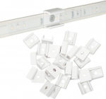 Philipsi Hue Lightstrip V4-le sobivad kinnitusklambrid (25 tk) Valge - LED-ribade turvaline ja diskreetne kinnitamine - ideaalne paindlikuks valgustuse kujundamiseks kogu majas.