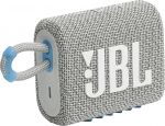 JBL GO 3 Eco - v&auml;ike taaskasutatud materjalist valmistatud Bluetooth-boks - valge - veekindel kaasaskantav k&otilde;lar reisimiseks - kuni 5 tundi m&auml;nguaega vaid &uuml;he akulaadimisega