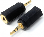 DRUT Pieces 2,5 mm Stereo Jack 3,5 mm Female Plug audio adapteri kaabel konverter kuldne must
