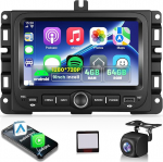 NHOPEEW 4+64G Autoradio f&uuml;r Jeep Renegade 2016-2020/Compass 2017-2020 mit Wireless Carplay & Android Auto - 7-Zoll-Incell-Bildschirm, toetab WiFi, GPS+ Tagfahrkamera, Canbus