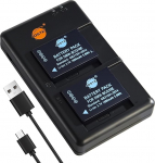 DSTE DMW-BCG10E (1600mAh/3.7V) Battery Charger Compatible Lumix DMC-ZS15, ZS19, ZS20, ZS25, ZX33D1, TZ20, TZ25, ZR3 Camera, Pack of 2