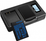 CITYORK 1 x 1280 mAh EN-EL20 aku ja LCD-laadija komplekt Nikon EN-EL20, EN-EL20a, Nikon Coolpix P1000, P950 Coolpix A 1 J1/1 J2/1 J3/1 S1/1 V3 kaameratele USB-laadija C-t&uuml;&uuml;pi pordiga