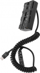 Dummy Battery Power Supply Type C to NP-F550 Adapter with Short Circuit Protection for Monitors and Fill Lights, Default