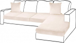 BT.WA sektsiooniline diivan katab 4 tk istmepadjad, sametist diivanipadja kate L kuju eraldi diivan Slipcover koos 2 padjakattega, m&ouml;&ouml;bli kaitsja (diivan, 3 istuja + 1 Chaiselette, beež)